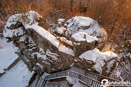 Ruine Weissenstein von oben