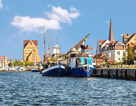 der Hafen in Rostock