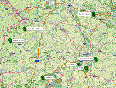 Karte Wanderungen Muensterland