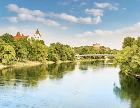 Blick über die Donau bei Ingolstadt